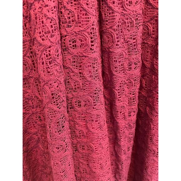 Anthropologie Moulinette Soeurs Carmindy Dress Pink Burgundy Lace 4 New - Picture 8 of 11